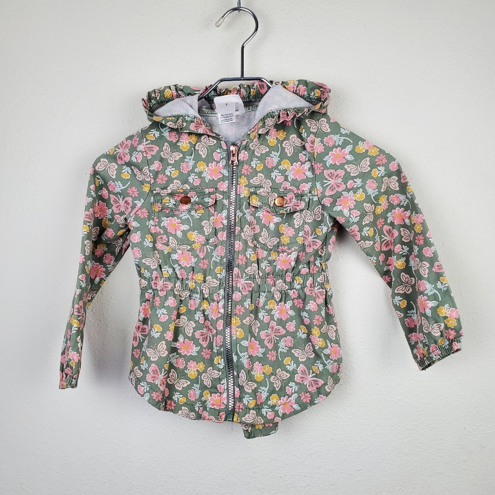 Little Lass Floral Hooded Jacket for Kids